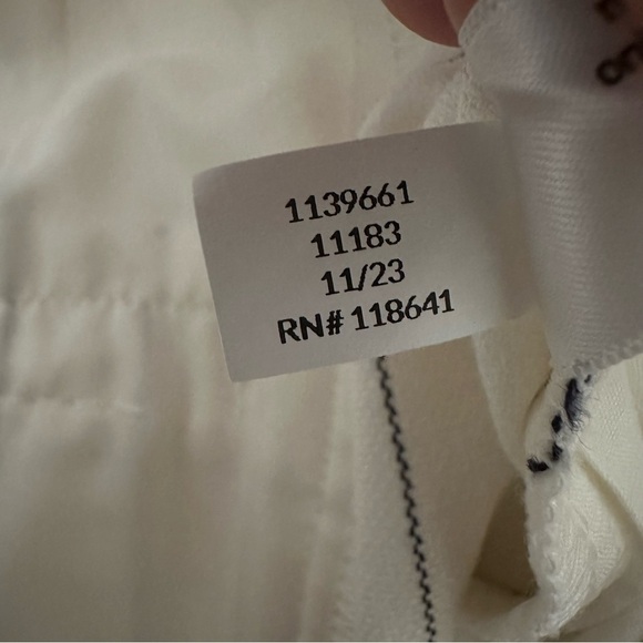 NEW Lane Bryant Wide Leg Linen Blend Trouser Pants Women's 16 Cream Stripes - Picture 3 of 10